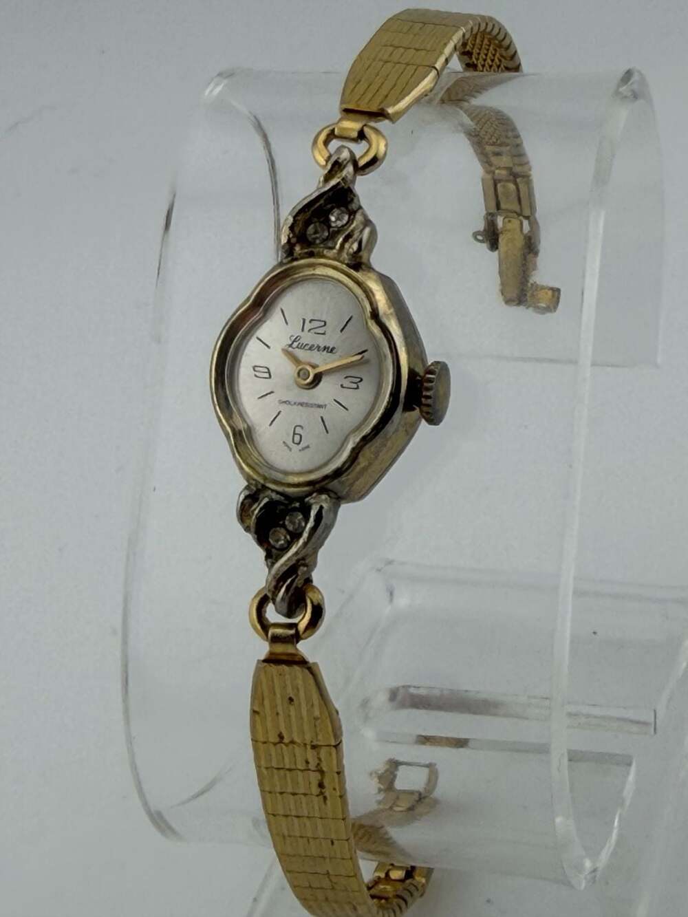 BOGO! - Vintage Lucerne Women's Mechanical Wind-Up Dress Watch Gold Tone 24mm